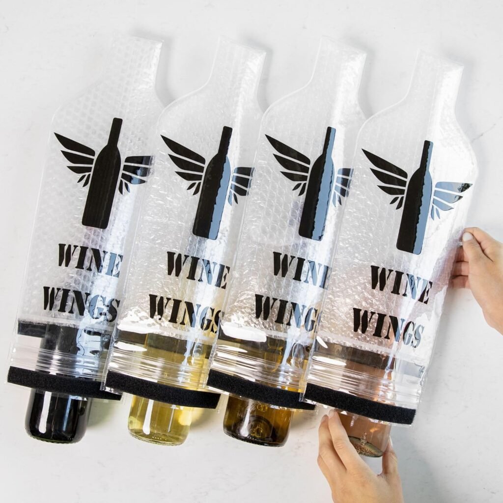 Reusable Wine Bags for Travel, Leakproof Wine Bottle Protector Sleeves Carrier